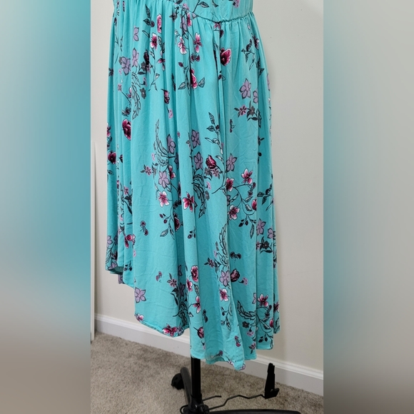 Torrid Midi Hi-Lo Challis High Neck Dress Size 3 (3X) - Picture 6 of 16